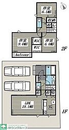 JR中央線 西八王子駅 4.5kmの賃貸一戸建て 3LDKの間取り