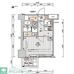 JR中央線 八王子駅 徒歩10分の賃貸マンション 5階1Kの間取り