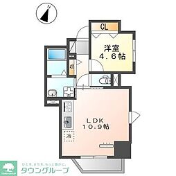 多摩都市モノレール 多摩センター駅 徒歩5分の賃貸マンション 4階1LDKの間取り