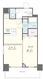 Noah’s Ark 10階1LDKの間取り