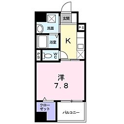 JR横浜線 八王子駅 徒歩14分の賃貸マンション 3階1Kの間取り