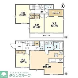 JR中央線 八王子駅 バス26分 榎木下車 徒歩5分の賃貸一戸建て 4LDKの間取り