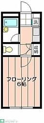 京王相模原線 南大沢駅 徒歩6分の賃貸マンション 1階1Kの間取り