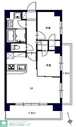 センチュリー八王子ルミエール 2LDKの間取図画像