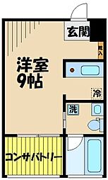 GARDENSFLAT 1Kの間取図画像