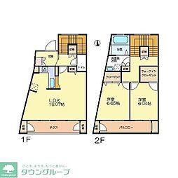 アージュ・ドールD棟 2LDKの間取図画像