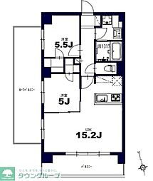センチュリー八王子ルミエール 2LDKの間取図画像