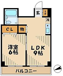 MISH 1LDKの間取図画像