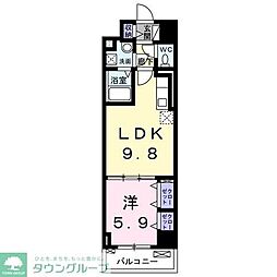 ヴィア・ラッテア 1LDKの間取図画像