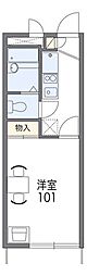 レオパレスサニー 2階1Kの間取り