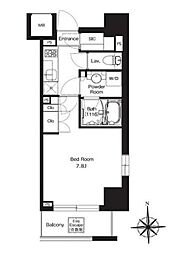 ＨＦ正光寺赤羽レジデンスII 7階1Kの間取り