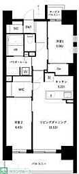 アーバンパーク谷在家 3階2LDKの間取り