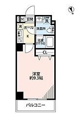 プレール・ドゥーク上中里 1階1Kの間取り