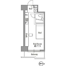 アレックス日乃本 2階ワンルームの間取り