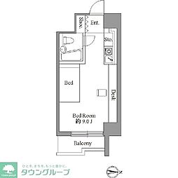 アレックス日乃本 2階ワンルームの間取り