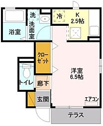 ＬｉｌｉｅｎＢｅｒｇ 1階1Kの間取り