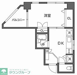 日暮里サンライズマンション 5階1DKの間取り