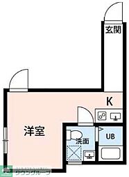 Rejoel 2階ワンルームの間取り