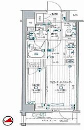 日暮里舎人ライナー 赤土小学校前駅 徒歩5分の賃貸マンション 6階1LDKの間取り