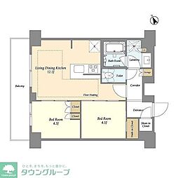 オアーゼ日暮里レジデンス 2LDKの間取図画像