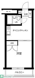 パレ・ドール田端 1Kの間取図画像