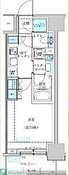 VIEQUBRIGHT蔵前 1Kの間取図画像