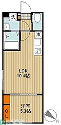 VORT文京白山residence 1LDKの間取図画像