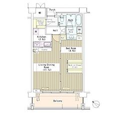 マチュリティ小石川 1LDKの間取図画像