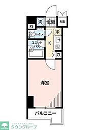 ルーブル飯田橋 1Kの間取図画像