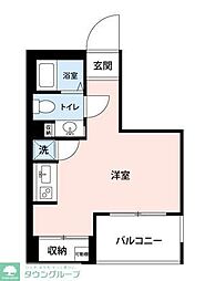 ゼクシア市谷台 ワンルームの間取図画像