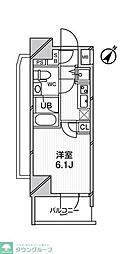ジェノヴィア綾瀬スカイガーデン 1Kの間取図画像