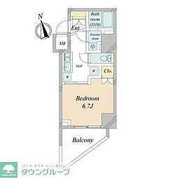 アイフラット西浅草 1Kの間取図画像