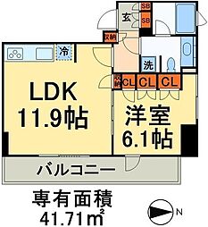 ステイシス町屋 1LDKの間取図画像