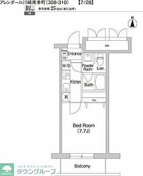 プライムアーバン川崎南幸町 4階1Kの間取り