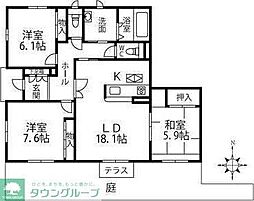 シャーメゾンＫ 1階3LDKの間取り