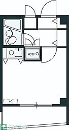 東急東横線 新丸子駅 徒歩12分の賃貸マンション 1階1Kの間取り