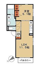 JR南武線 鹿島田駅 徒歩12分の賃貸アパート 3階1LDKの間取り