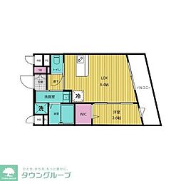 ｂ’ＣＡＳＡ武蔵小杉II 5階1LDKの間取り