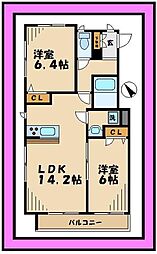 INTEGRALE 3階2LDKの間取り