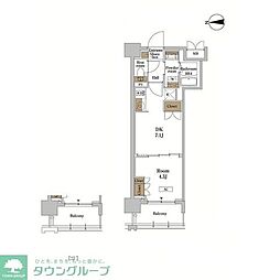 RJRプレシア蒲田 1DKの間取図画像