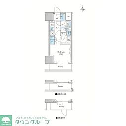 スタイリオ蒲田WEST 1Kの間取図画像