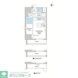 スタイリオ蒲田WEST 1LDKの間取図画像