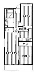 コンフォートK 2LDKの間取図画像