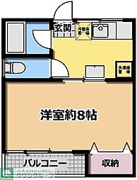 日幸マンション別館 1Kの間取図画像