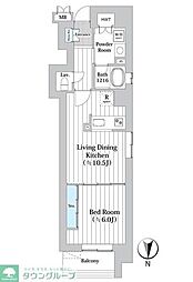 シヤン・ヴィヴラン 1LDKの間取図画像