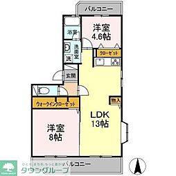 クレールメゾン大瀬戸 2LDKの間取図画像