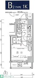 MAXIVカワサキ 1Kの間取図画像