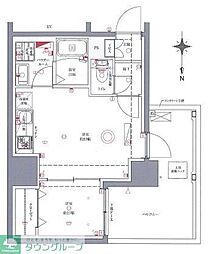 AZEST武蔵小杉 1DKの間取図画像