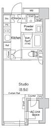スタイリオ元住吉2 1Kの間取図画像