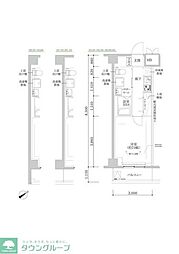 RELUXIA武蔵中原II 1Kの間取図画像
